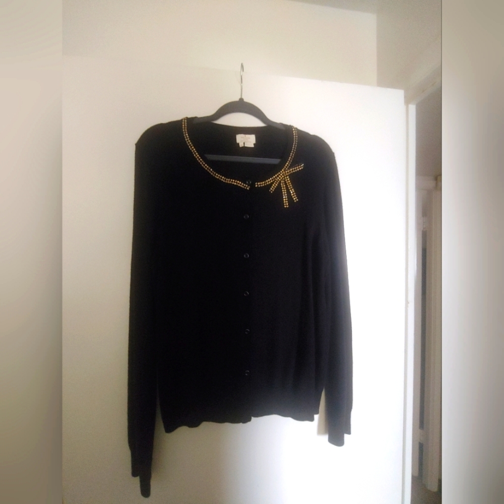 Kate Spade rhinestone trimmed cardigan with bow